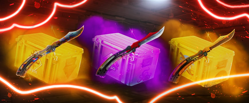 Hellcase-Exclusive Cases With Butterfly Knives