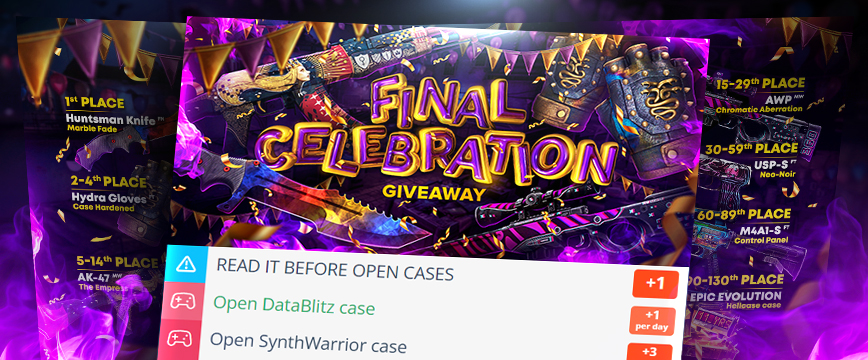 All info about Final Celebration Giveaway