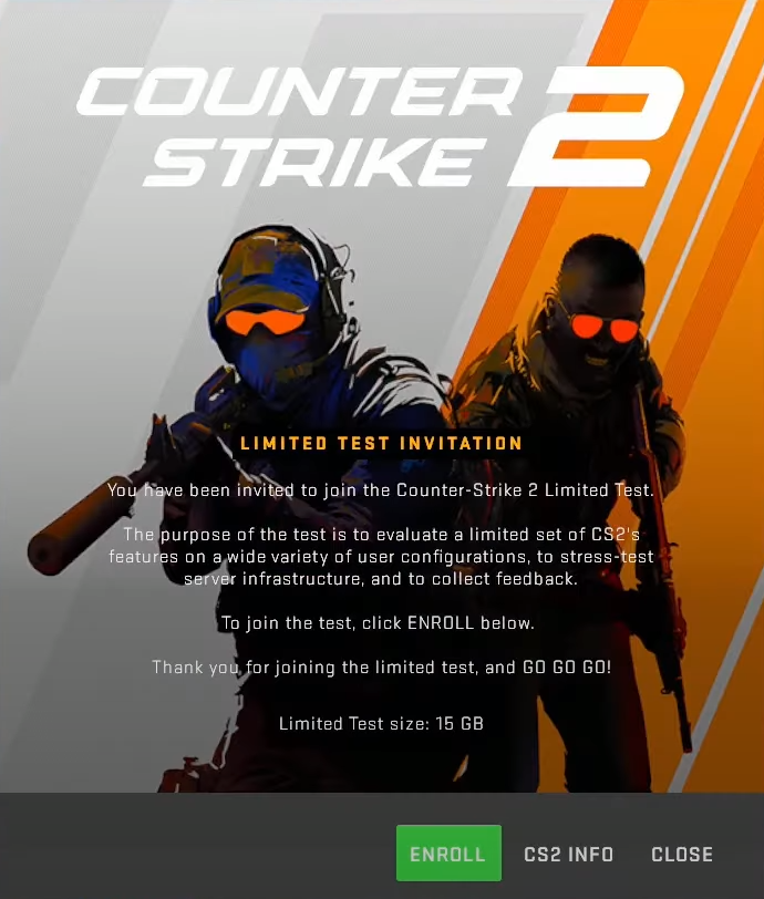 CS2 Limited Beta Test Entry Criteria