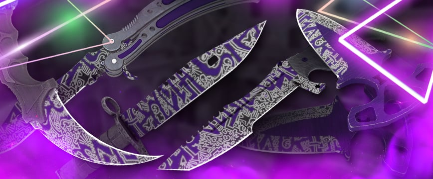 5 purple knives