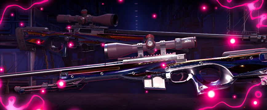 Kilowatt Weapon Case AWP | Chrome Cannon – vibrant sniper rifle skin with a blend of purple, green, orange, and metallic hues.
