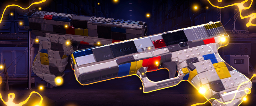 Glock-18 | Block-18 – Lego-like design in Kilowatt Case, giving the pistol a playful and toy-like appearance.