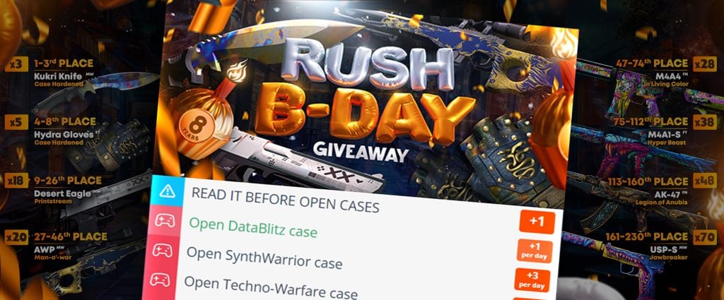 All Info About the Rush B-day Giveaway