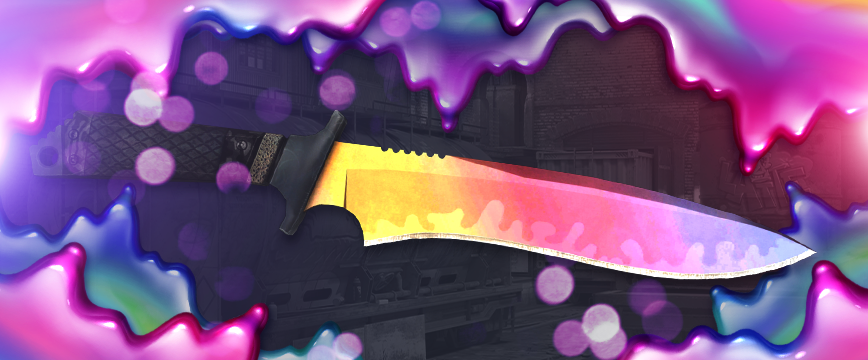 CS2 (CS:GO) Classic Knife Fade featuring a clean blade surface with an iconic fade pattern. A collectible fade skin prized for its full fade percentage value and vibrant gradient design.