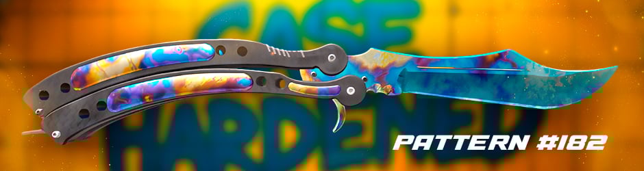 Butterfly Knive Case Hardened Pattern #182