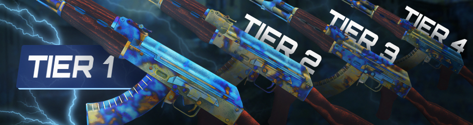 ak 47 case hardened tier 1 to tier 4 skins