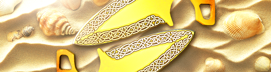 Shadow Daggers Lore Factory New CS2 skin featuring rich golden tones and intricate medieval-inspired patterns.