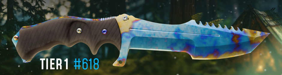 Huntsman Knife Case Hardened Pattern #618