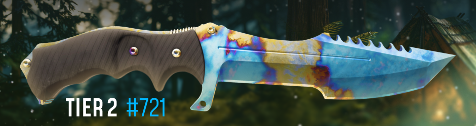 Huntsman Knife Case Hardened Pattern #712