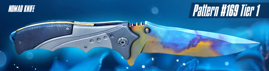 Nomad Knife Case Hardened Blue Gem Pattern #169
