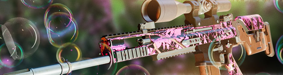 SCAR-20 Splash Jam CS2 skin with colorful chaotic design