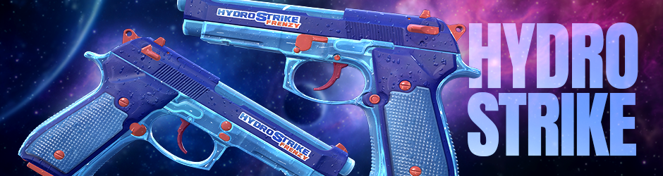 CS2 Dual Berettas Hydro Strike skin – detailed pistols with realistic water droplet effect from Gallery Case.