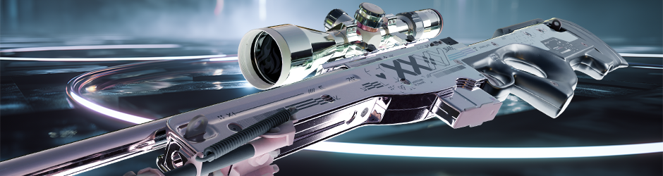 AWP Printstream skin in CS2 with clean white finish and black-and-color details