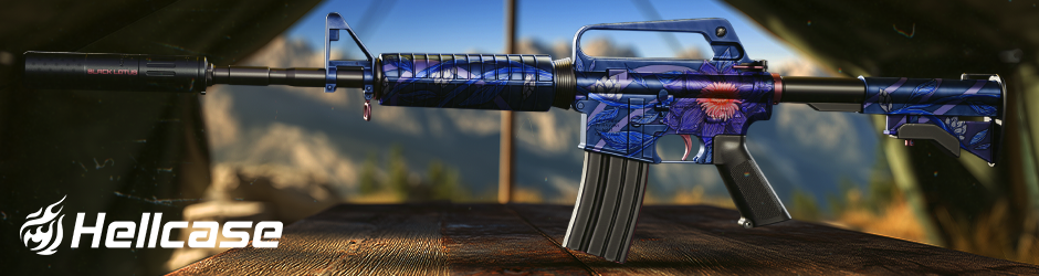 M4A1-S Black Lotus skin in CS2 with purple floral pattern and dark elegant design