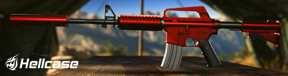 M4A1-S Hot Rod skin in CS2 with clean candy red metallic finish Factory New look