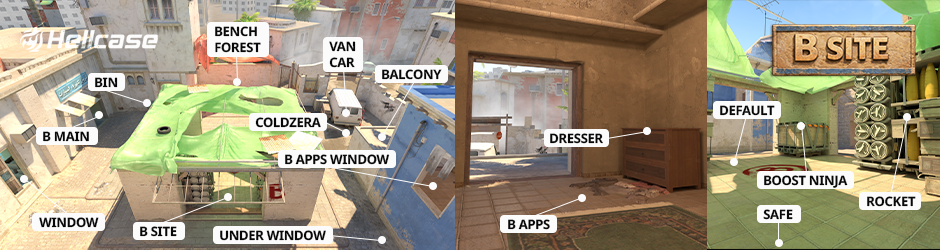 mirage b site callouts