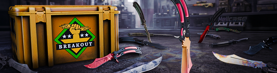 Operation Breakout Weapon Case: CS2 Operation Breakout Weapon Case with Butterfly Knife skins